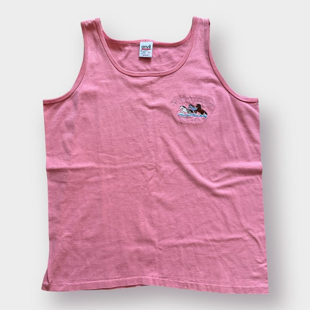 90s Anvil Chincoteague Pink‎ Tank